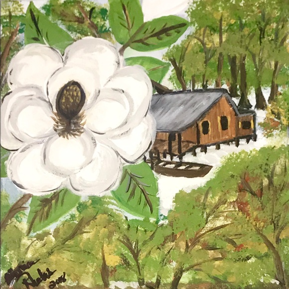 Primitive painting on 12x12 canvas no frame - Picture 4 of 4